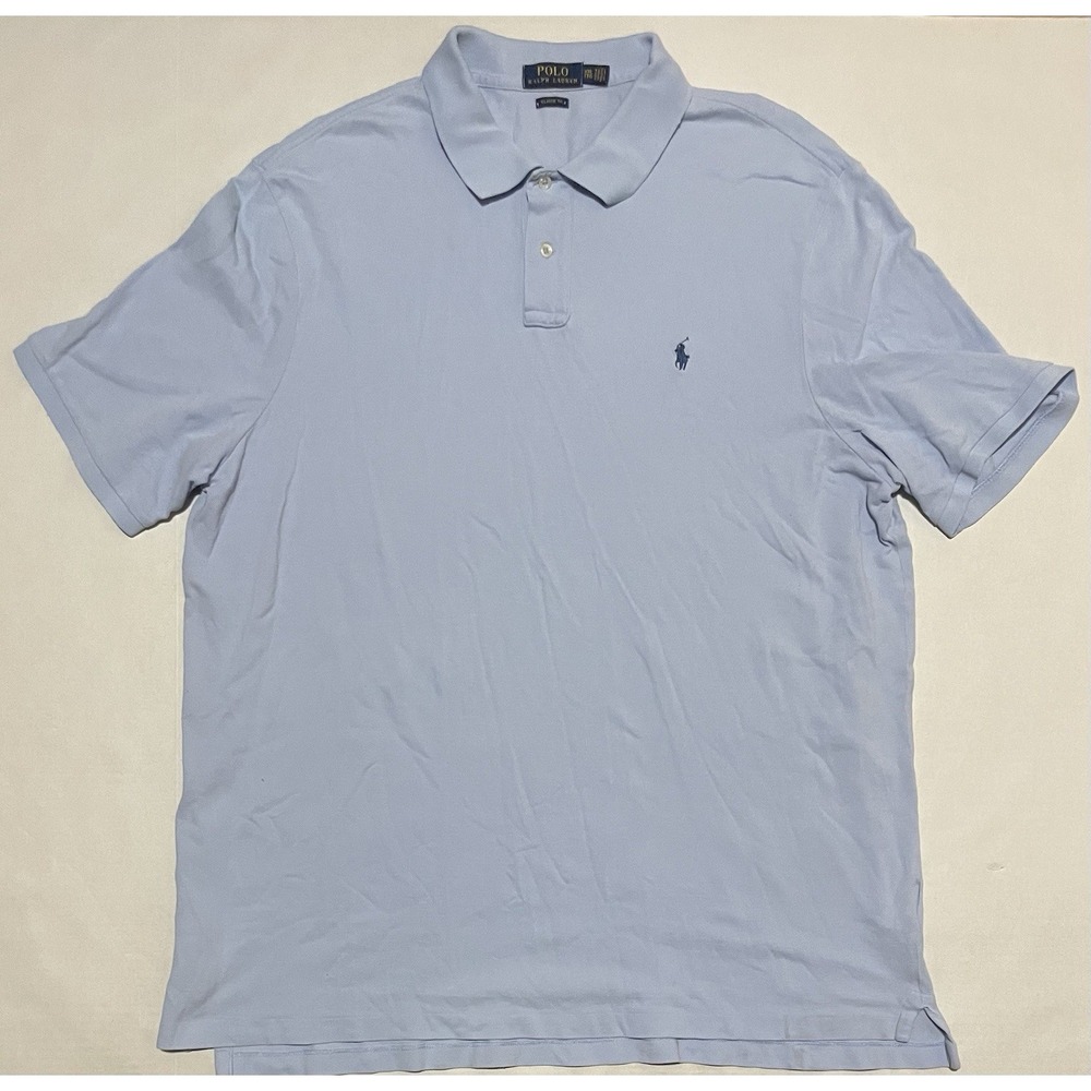 Polo Ralph Lauren Men's Polo Shirt Size XXL‎ Sky Blue Classic Fit Golf Outdoor